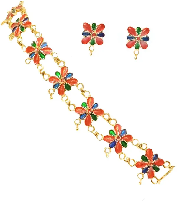 Assamese_Traditional_Gold_Plated_Multi_Colour_Golpata_Necklace_Jewellery_Set_For_Women